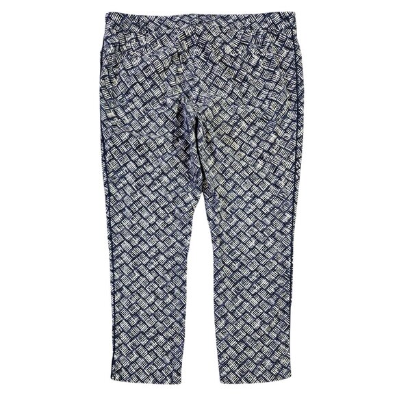 Cartonnier Anthropologie Charlie Ankle Pant Blue Periwinkle Abstract Geo Print - Picture 3 of 12